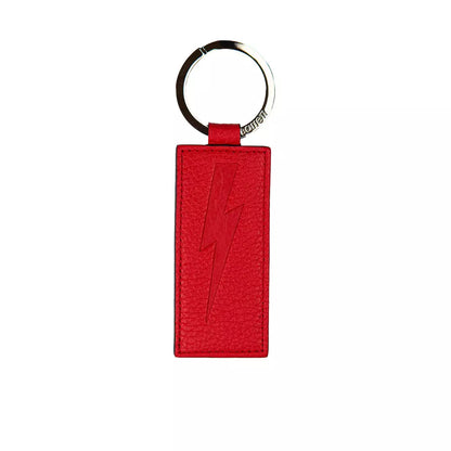 Red Leather Men Keychain