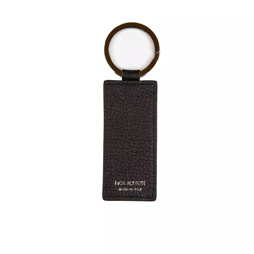 "Black Leather Men Keychain"