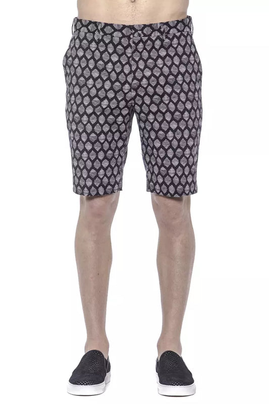 Blue Cotton Mens Bermuda Short