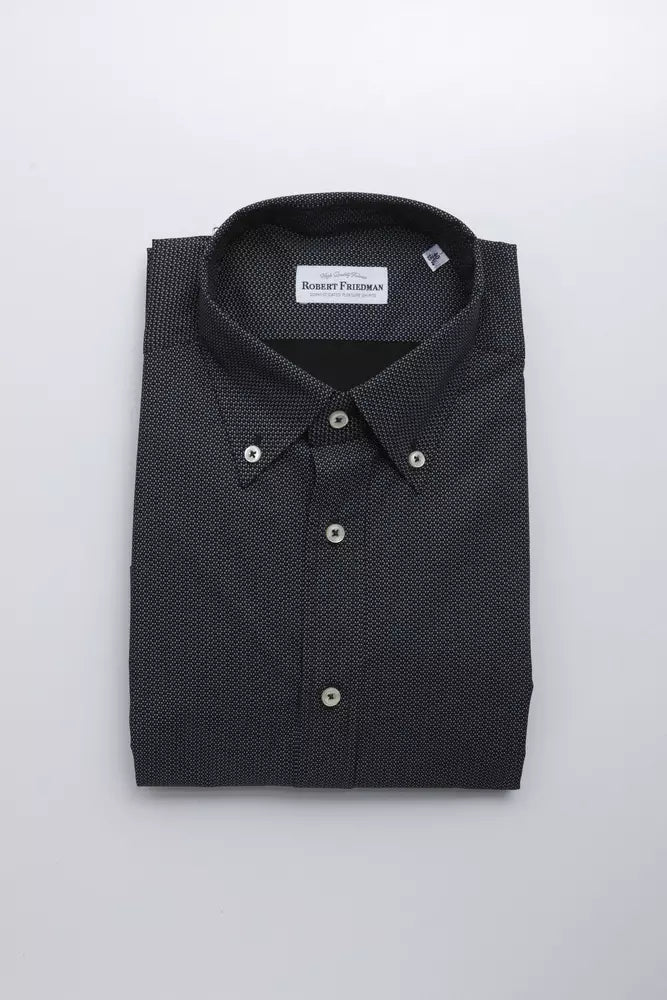 Black Cotton Men Shirt