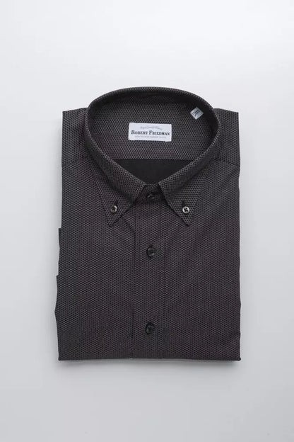 Black Cotton Men Shirt