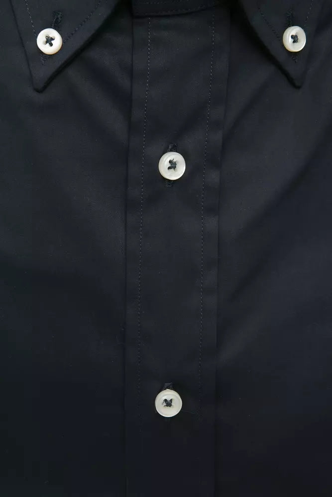 Black Cotton Men Shirt