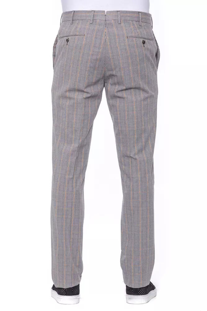 Gray Cotton Men's Trouser