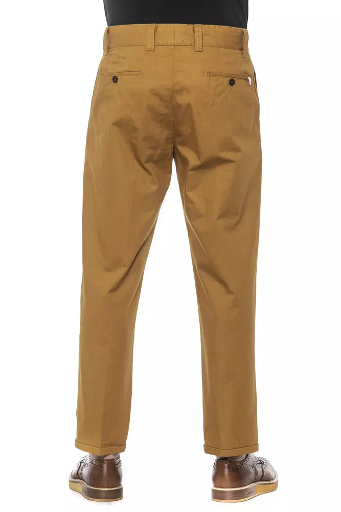 Brown Cotton Mens Trouser