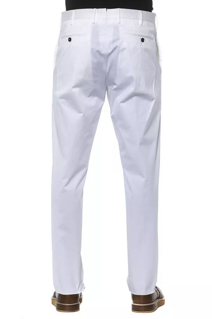 White Cotton Men's Trouser