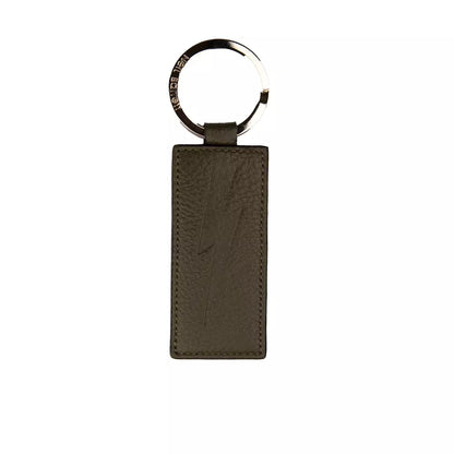 Green Leather Men Keychain