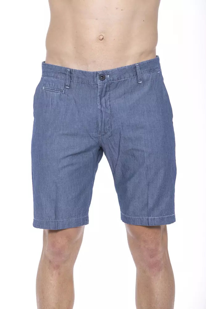 Blue Cotton Men's Bermuda Short