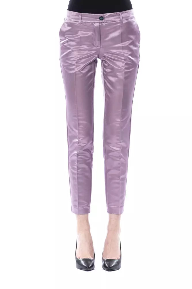 Purple Cotton Women Pant