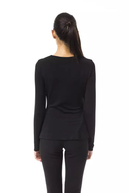 Black Viscose Women Top