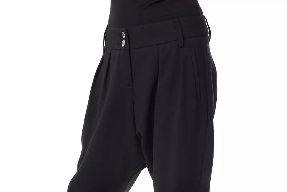 Black Polyester Women Pants