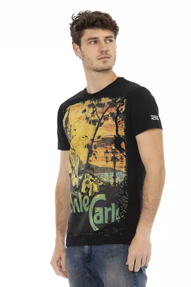 Black Cotton Men's T-Shirt