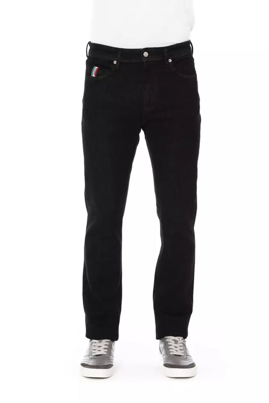 Black Cotton Men Jeans