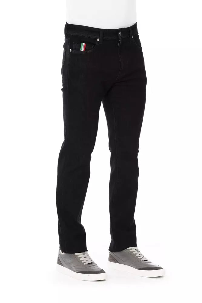 Black Cotton Men Jeans