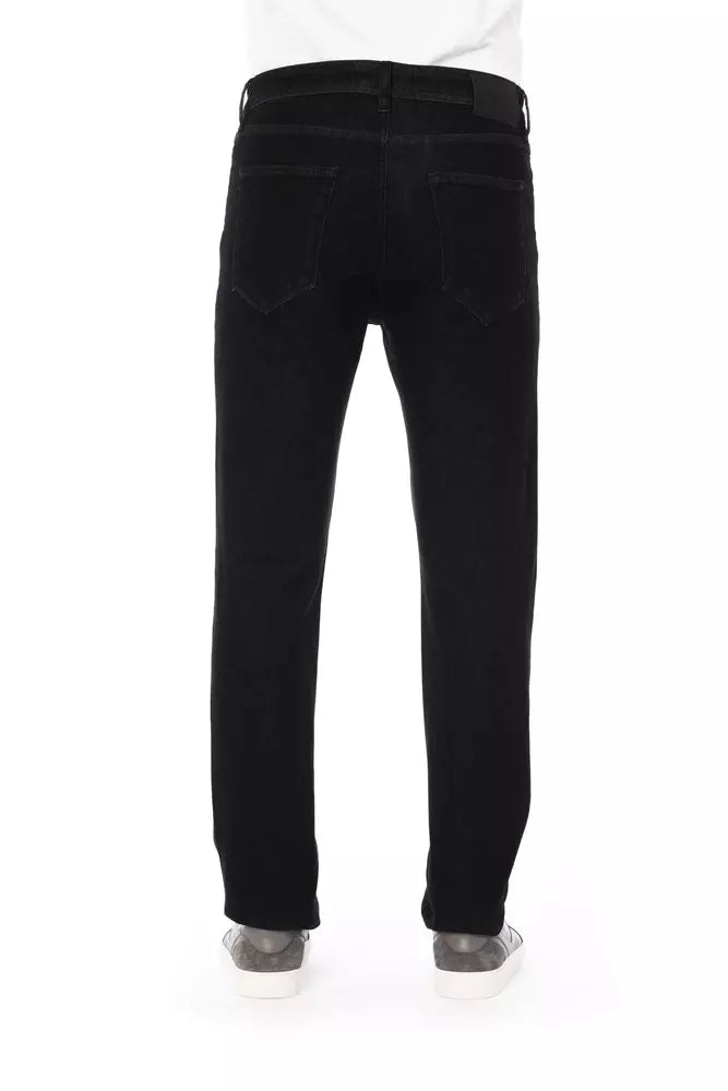 Black Cotton Men Jeans