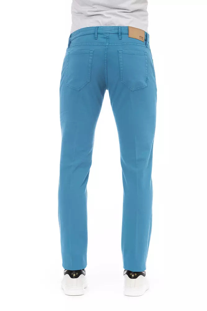 Light Blue Cotton Men Jeans