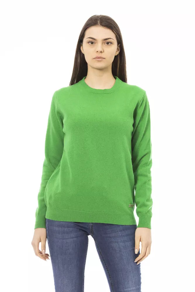 Green Wool Women Sweater