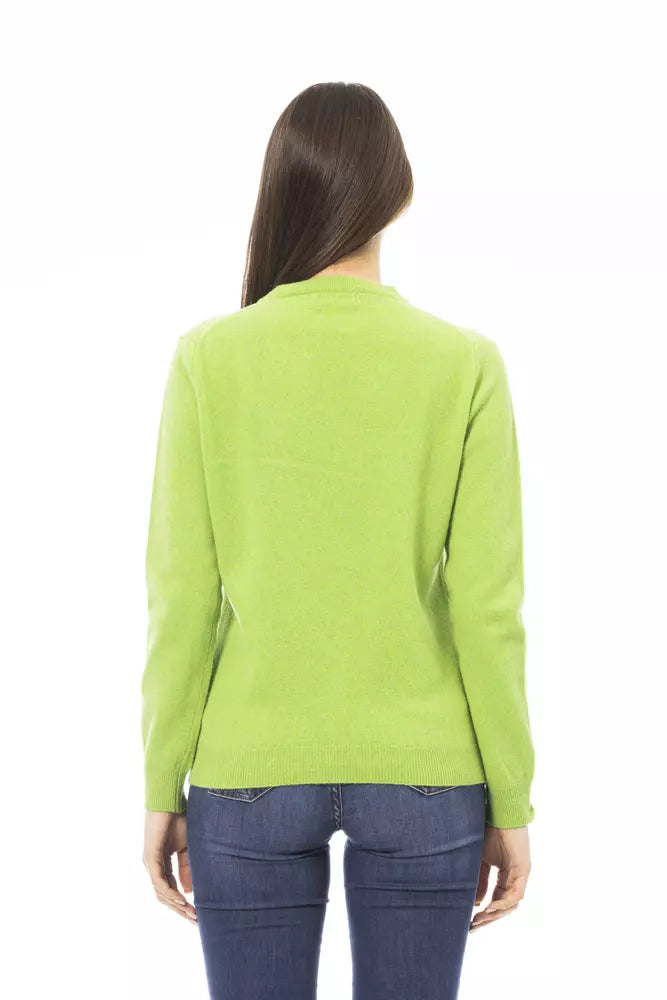 Green Wool Women Sweater