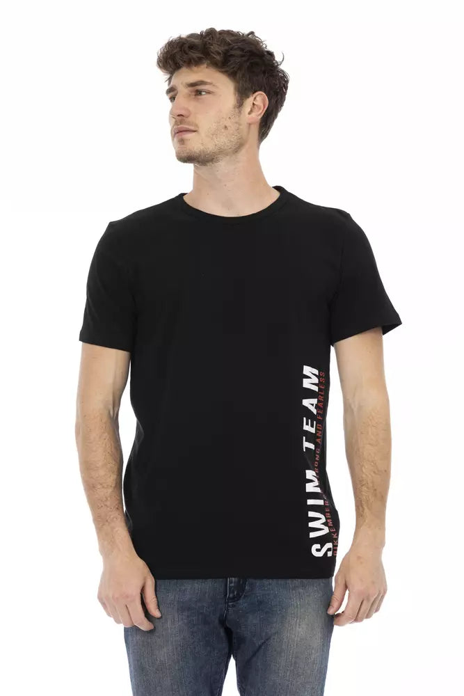 Black Cotton Men's T-Shirt