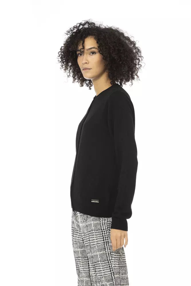 Black Wool Women Sweater