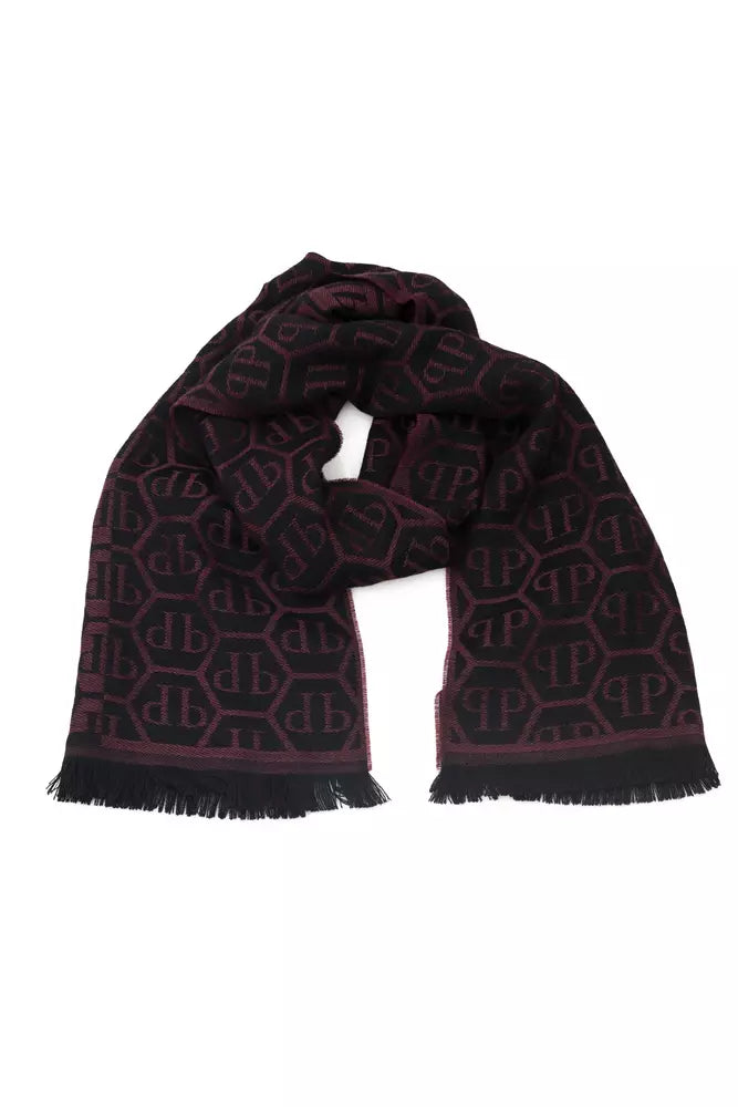 Burgundy Wool Men Scarf