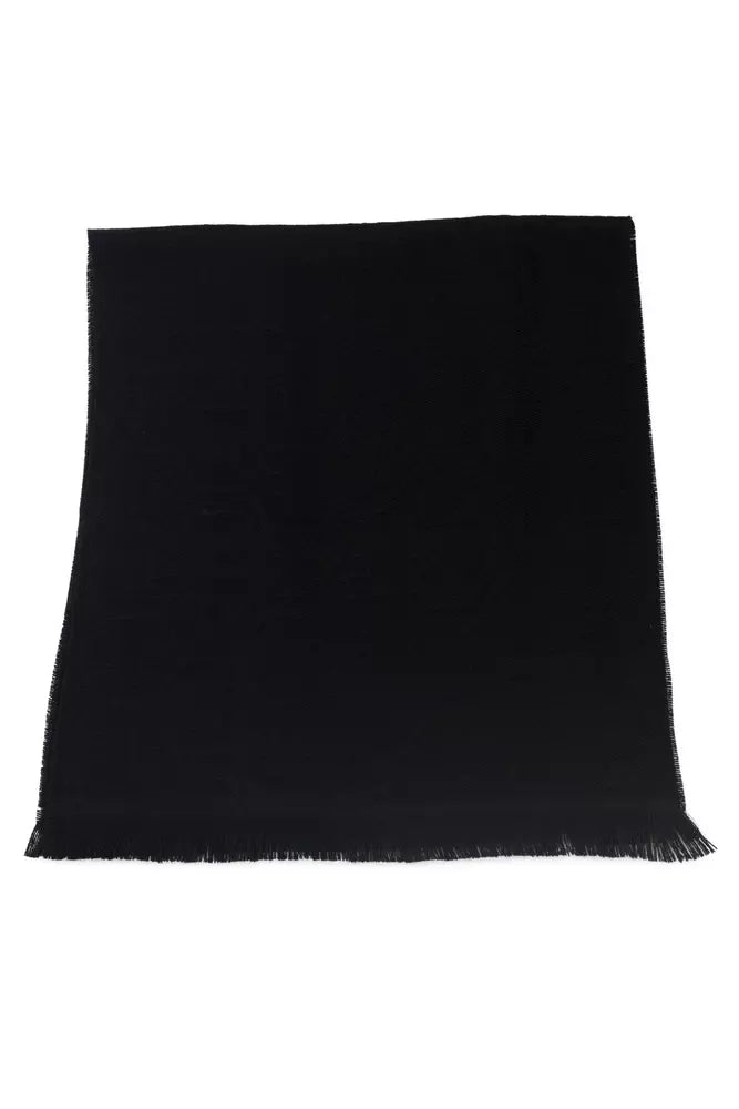 Black Wool Unisex Scarf