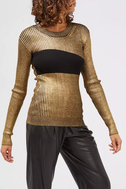 Gold Wool Women Sweater