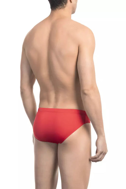 Red Polyamide Men Swimwear