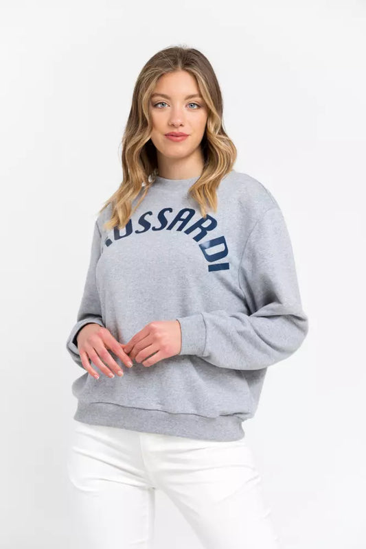 Gray Cotton Women Sweater