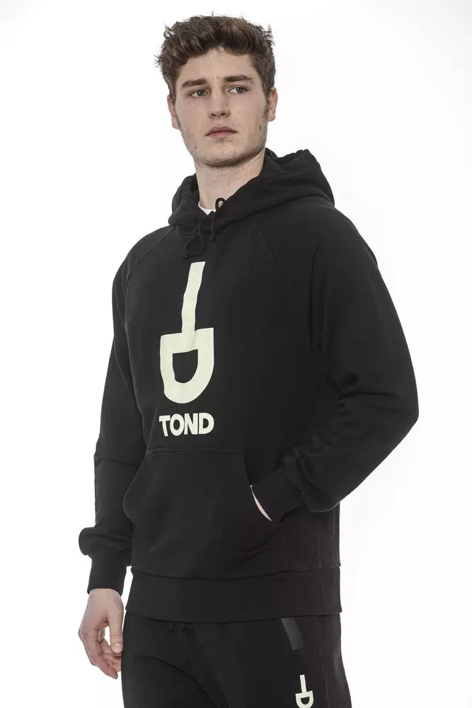 Black Cotton Men Sweater