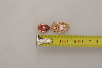 Exquisite Gold-Toned Crystal Brooch