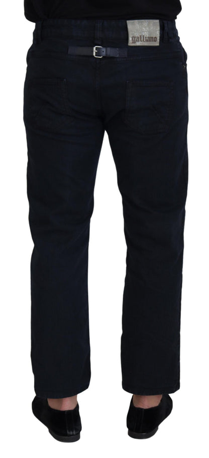 Elegant Black Cotton Designer Jeans