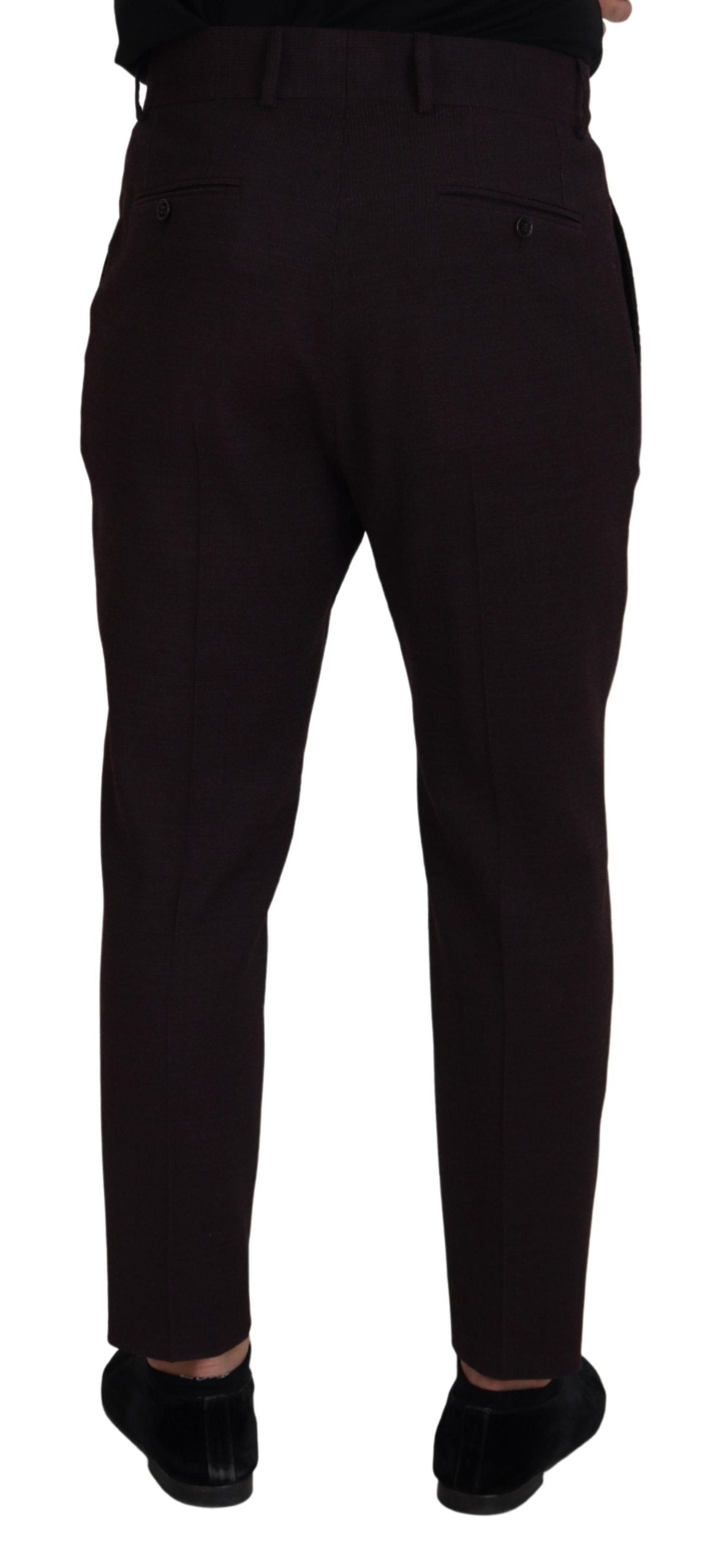 Elegant Brown Cotton Blend Trousers