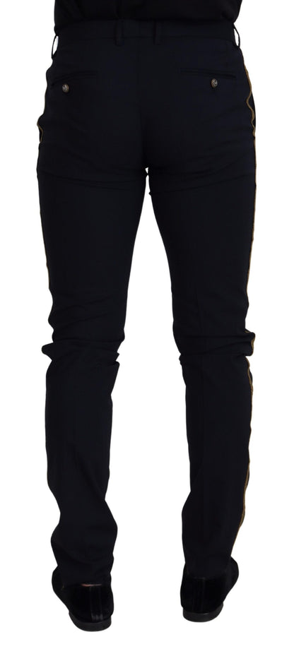 Elegant Black Wool-Blend Trousers