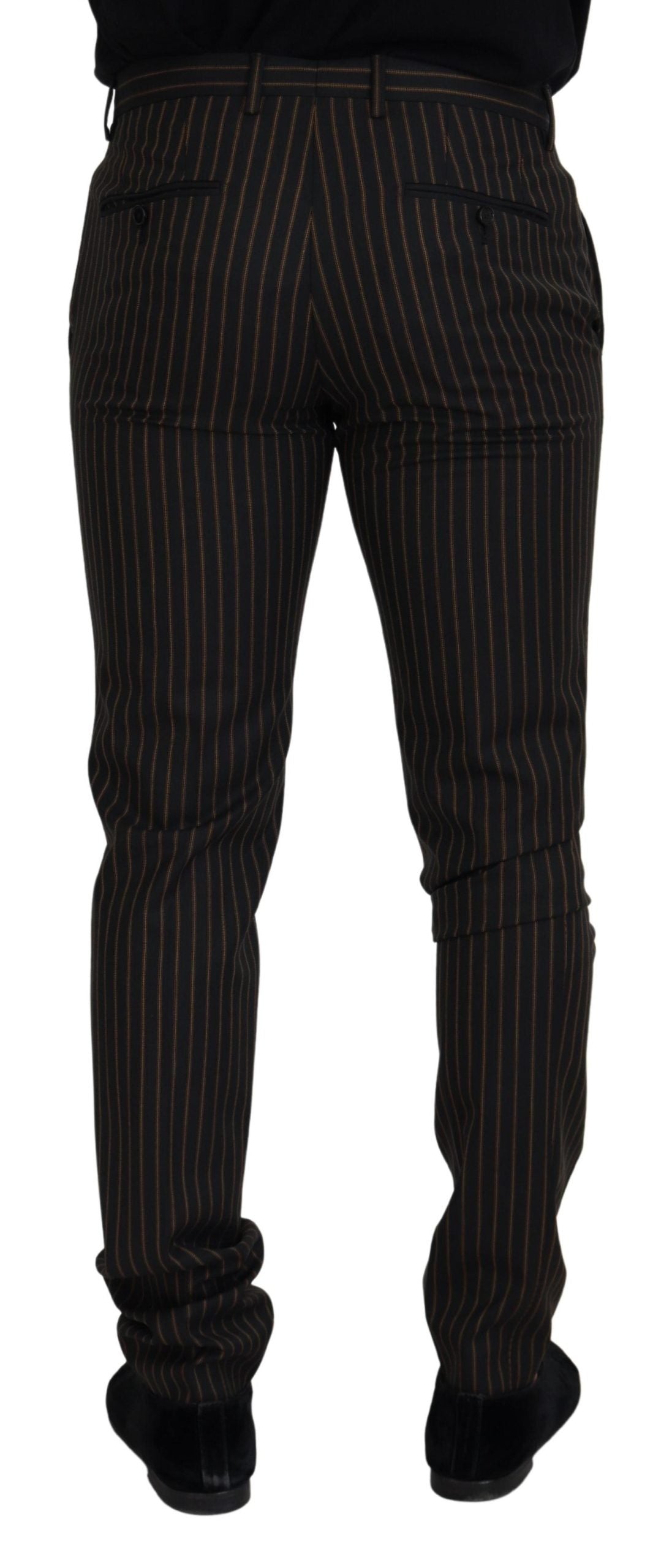 Elegant Striped Cotton Blend Pants