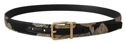 Multicolored Jacquard Leather Belt