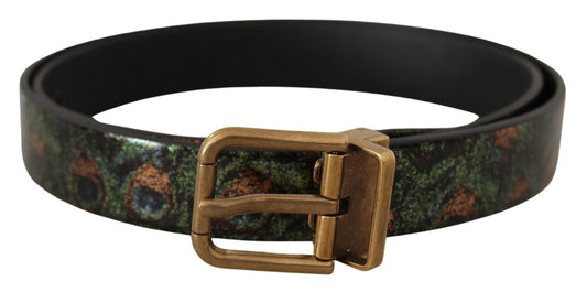 Elegant Black Grosgrain Leather Belt