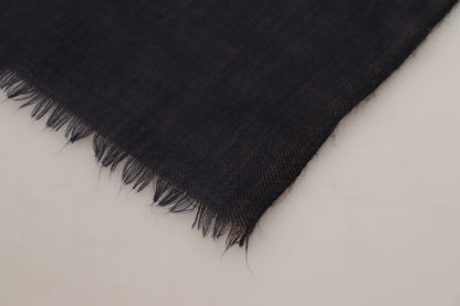 Elegant Black Silk Men's Scarf