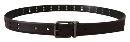 Burgundy Elegance Leather Belt