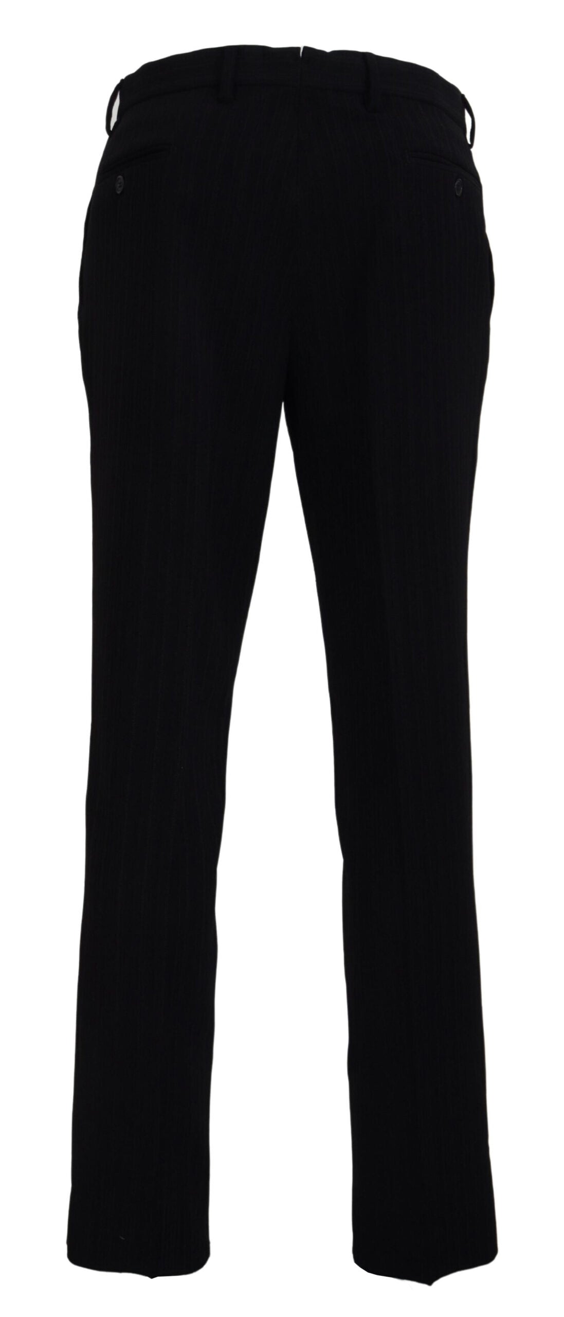 Elegant Black Italian Designer Pants