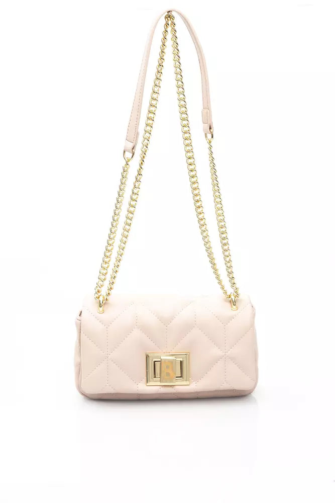 Pink Polyethylene Women Shoulder Bag