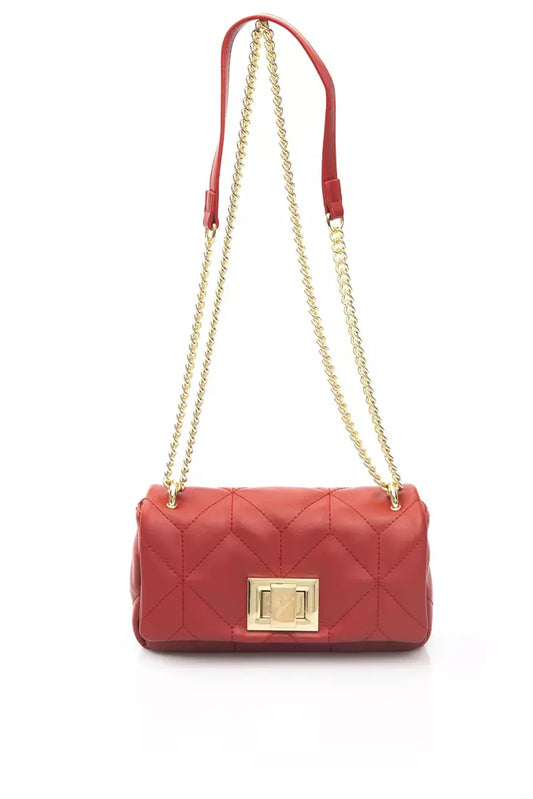 Red Polyethylene Women Shoulder Bag