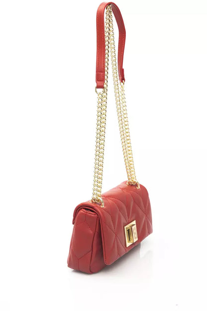 Red Polyethylene Women Shoulder Bag