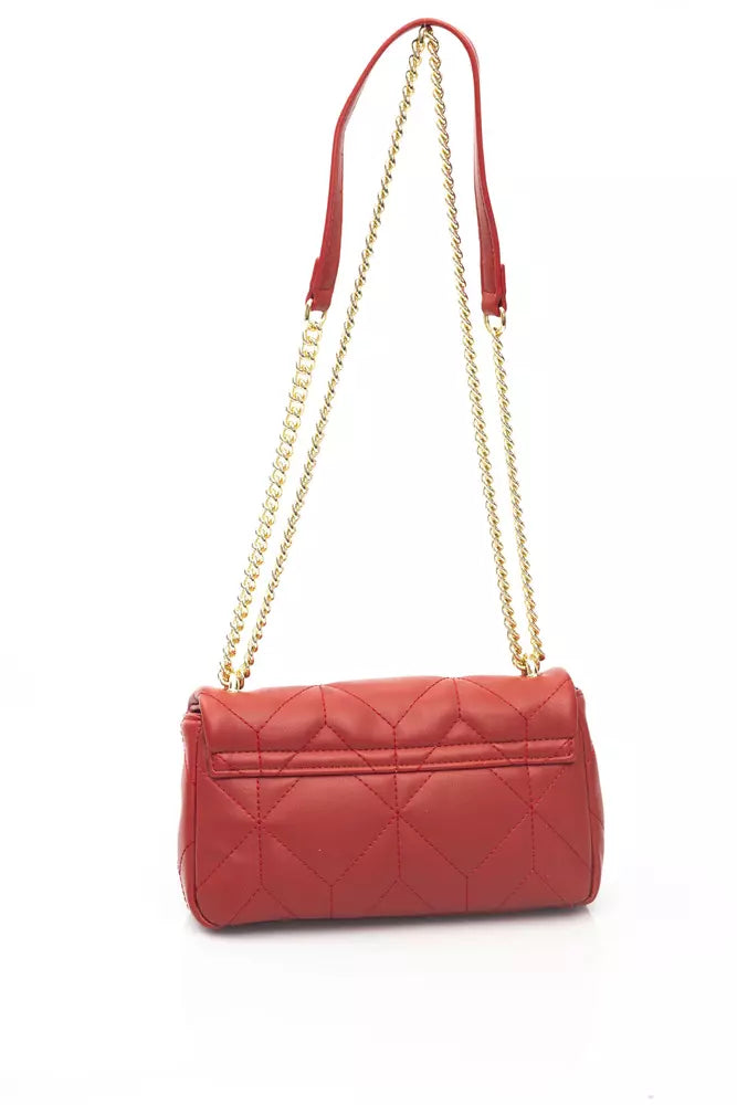 Red Polyethylene Women Shoulder Bag