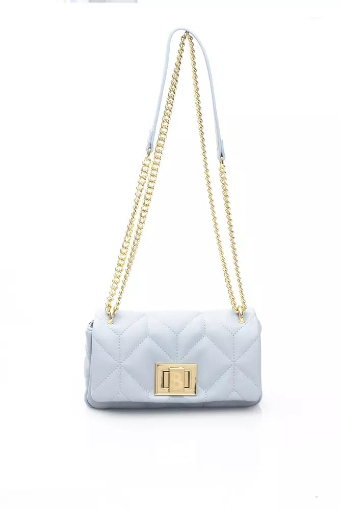 Light Blue Polyethylene Women Shoulder Bag