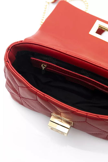 Red Polyethylene Women Shoulder Bag