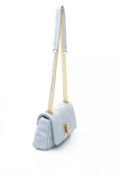 Light Blue Polyethylene Women Shoulder Bag