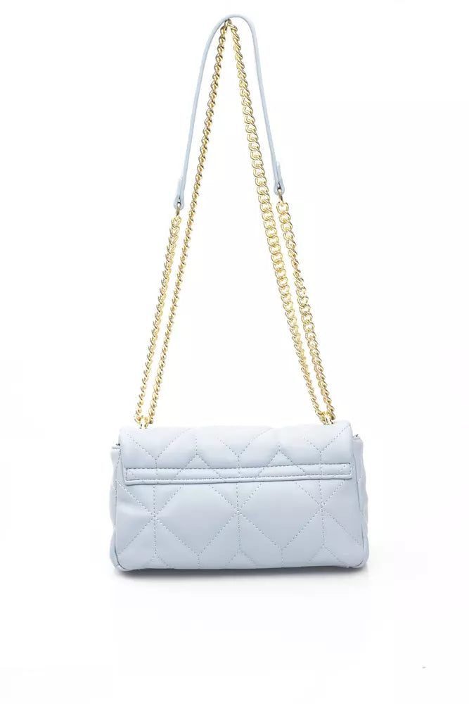 Light Blue Polyethylene Women Shoulder Bag