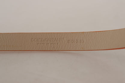 Elegant Nude Suede Belt with Logo Buckle