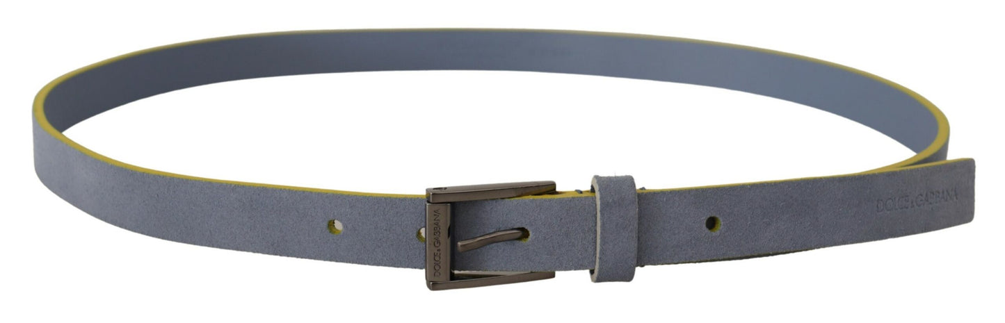 Elegant Suede Belt with Engraved Buckle