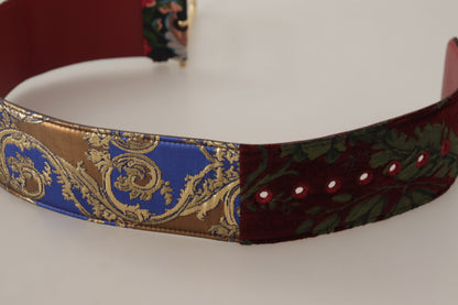 Engraved Logo Multicolor Leather Belt